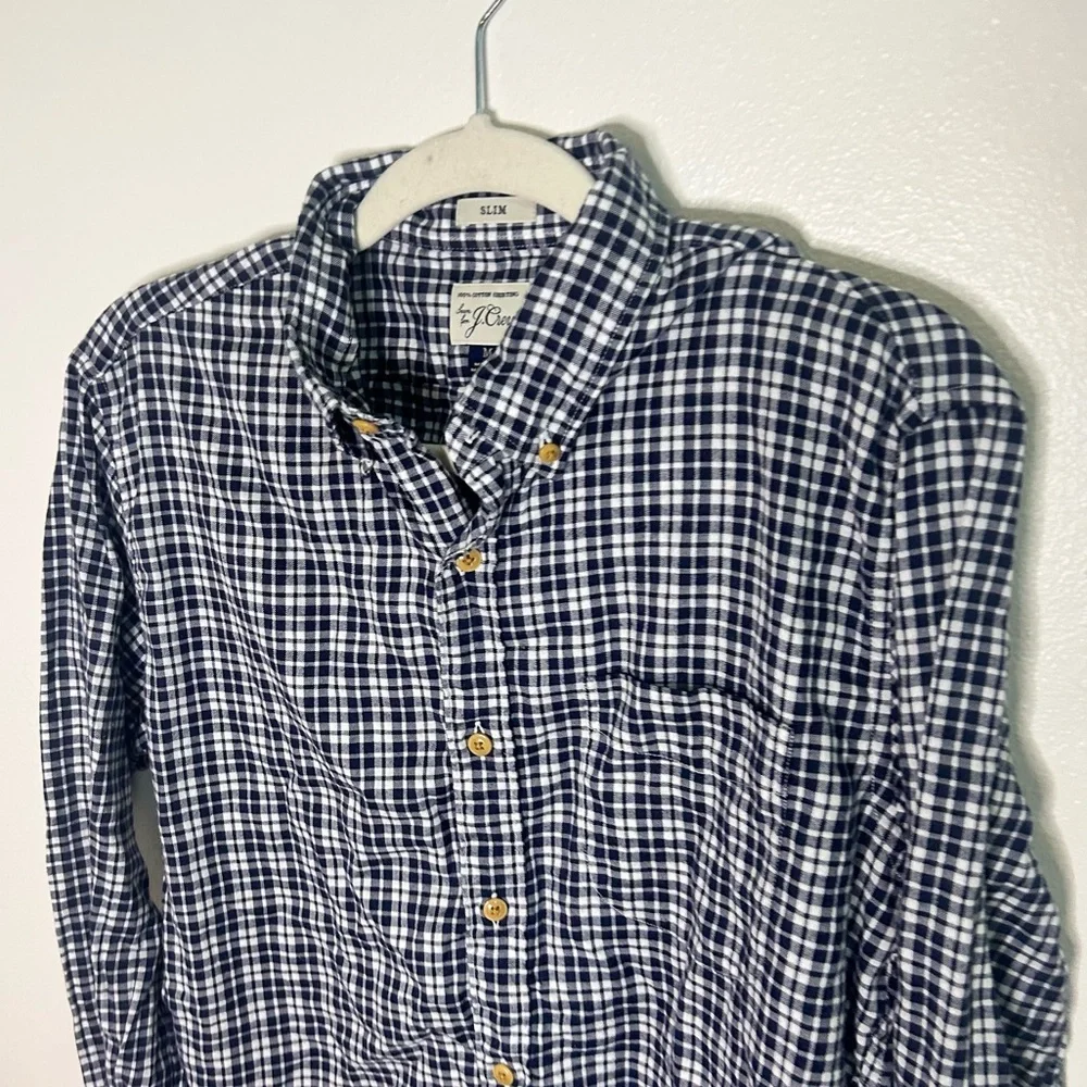 Jcrew slim fit plaid button down shirt